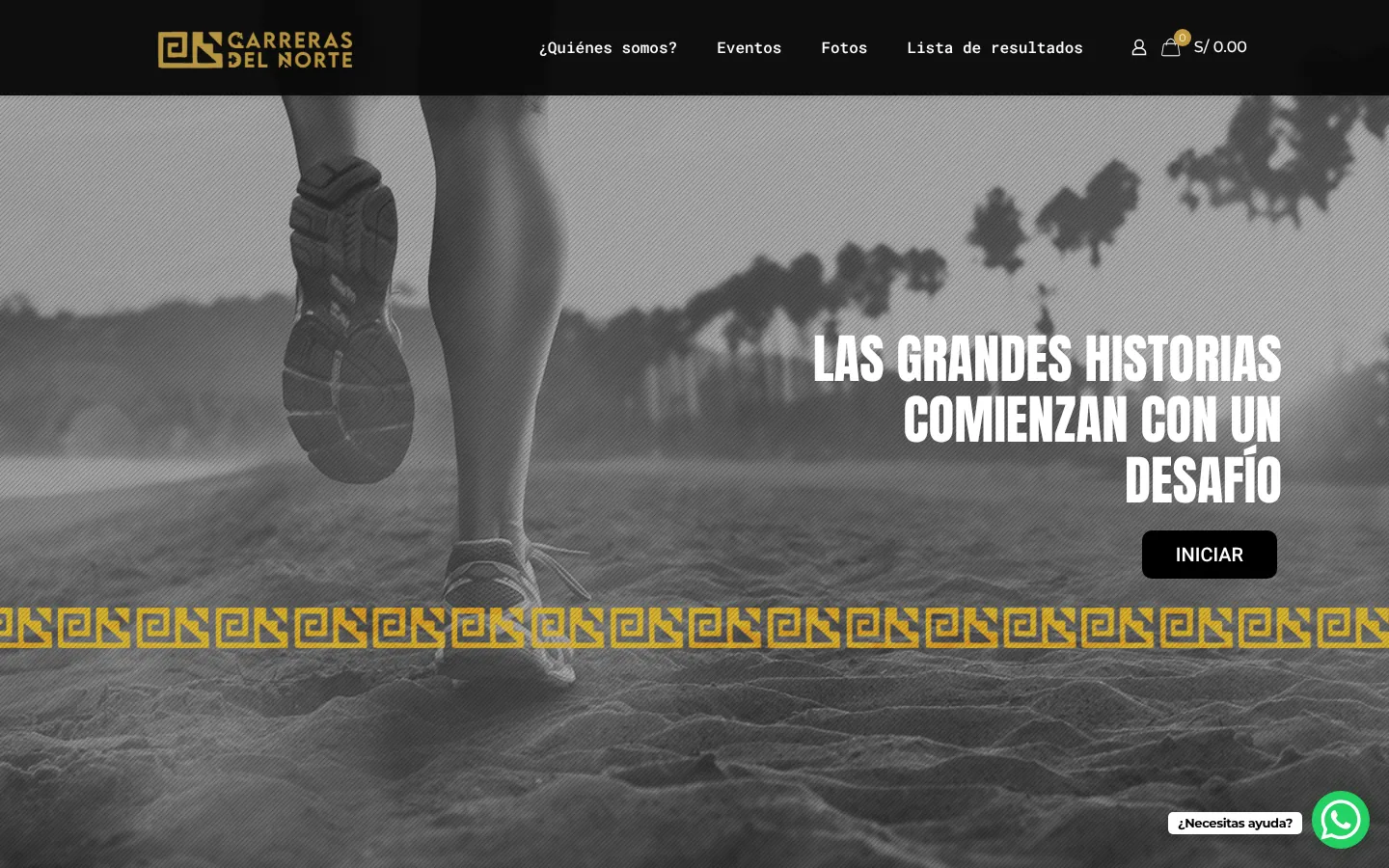 Web de Carreras del Norte en computadora