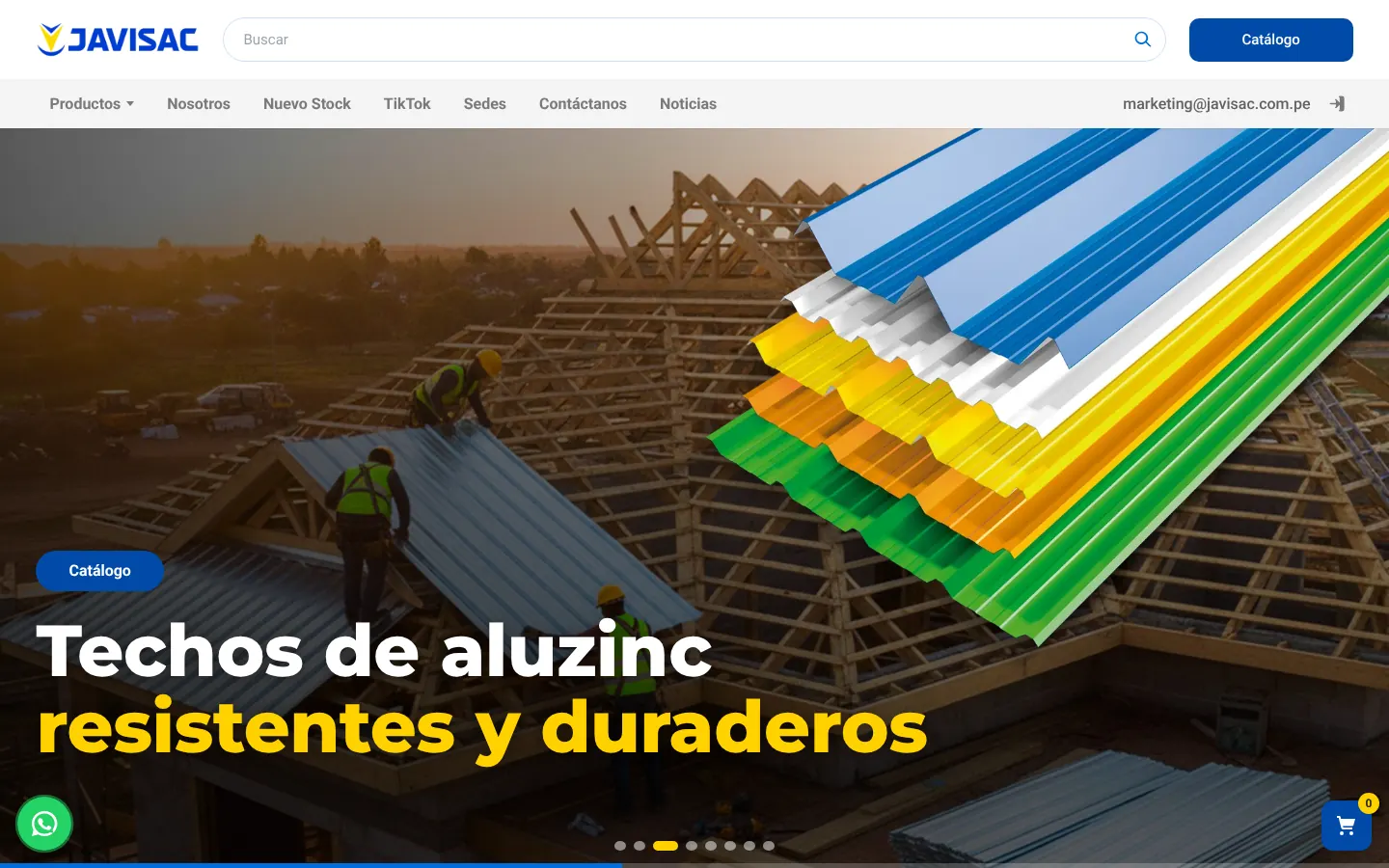 Web de Javisac en computadora