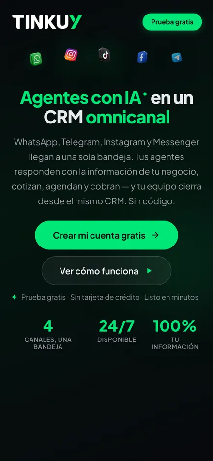 Web de Tinkuy en celular