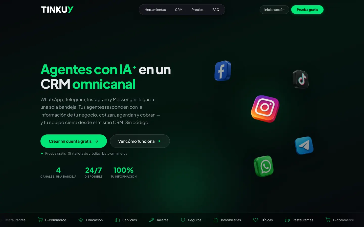Web de Tinkuy en computadora